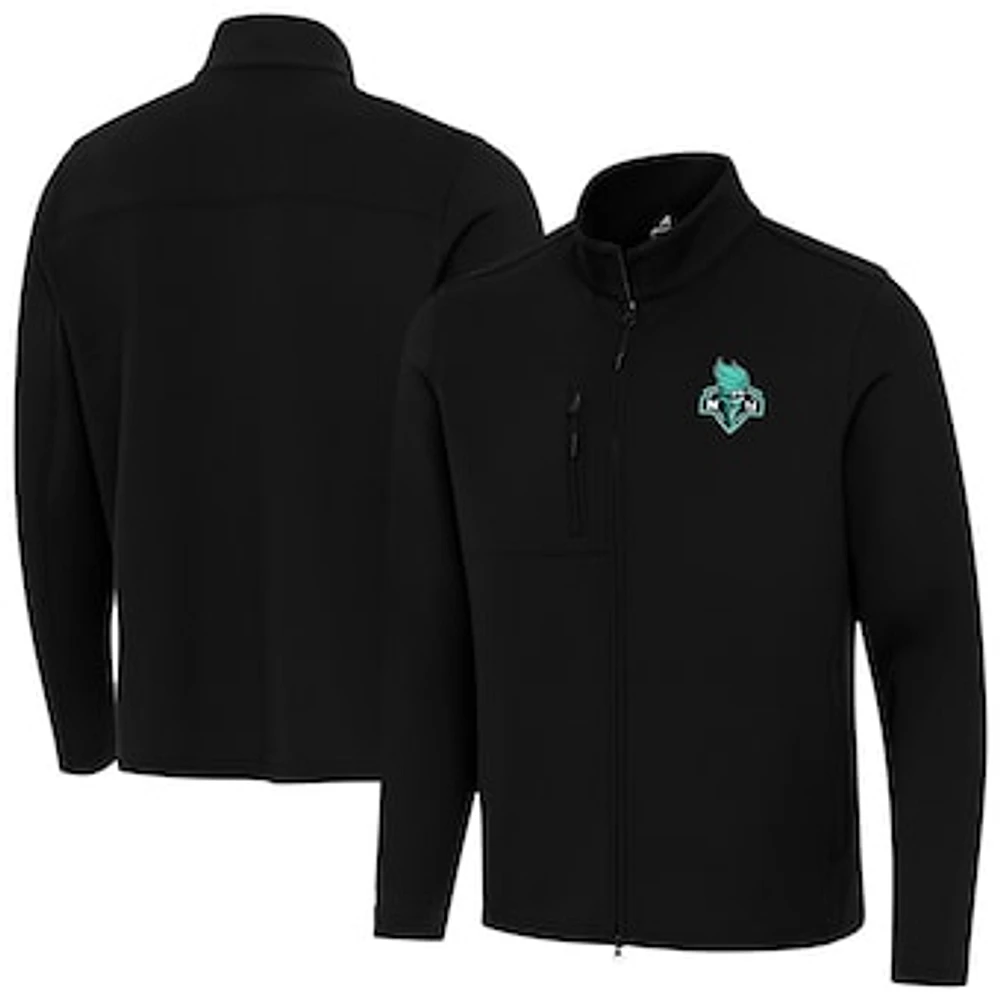 Men's Antigua Black New York Liberty Objection Full-Zip Jacket