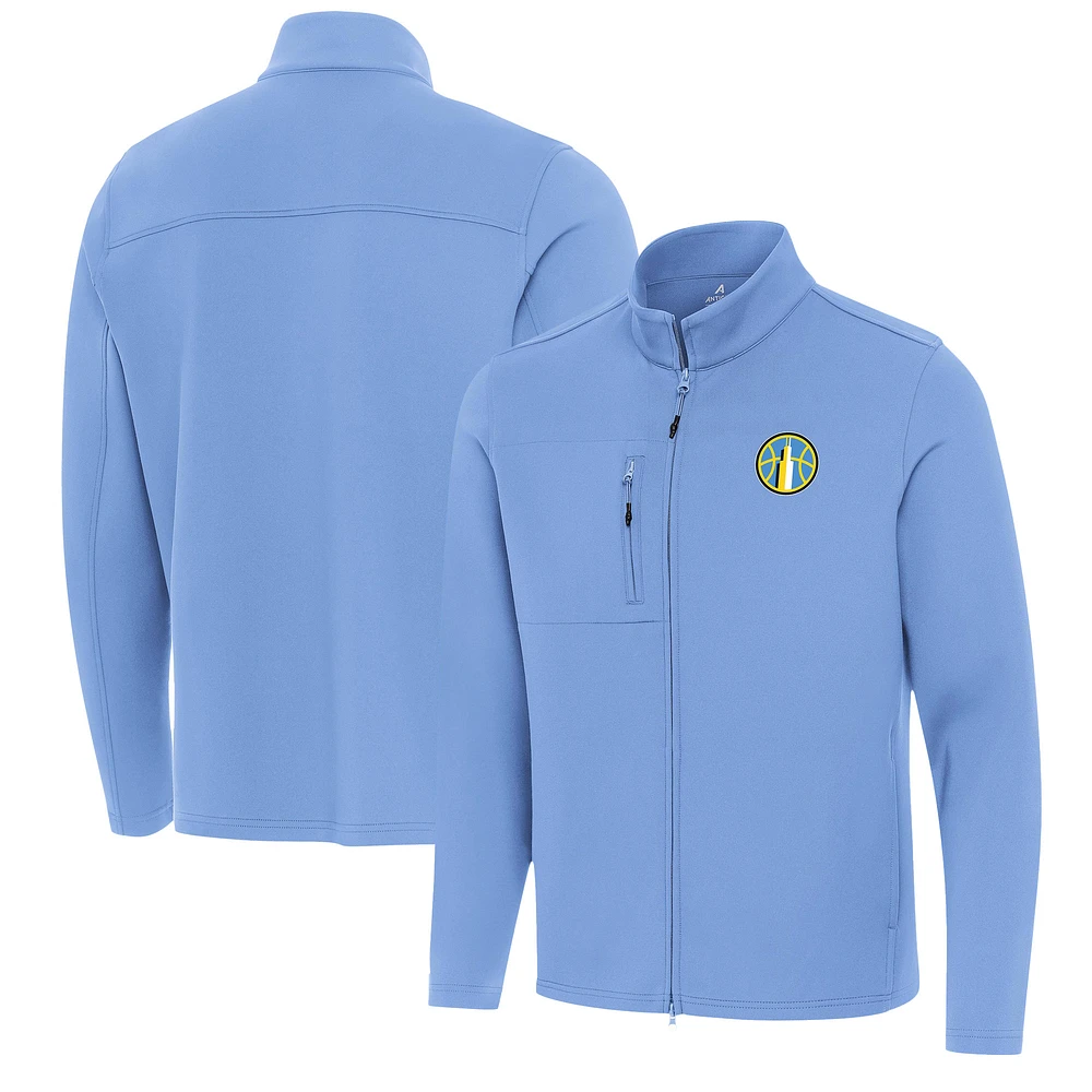 Men's Antigua Sky Blue Chicago Objection Full-Zip Jacket