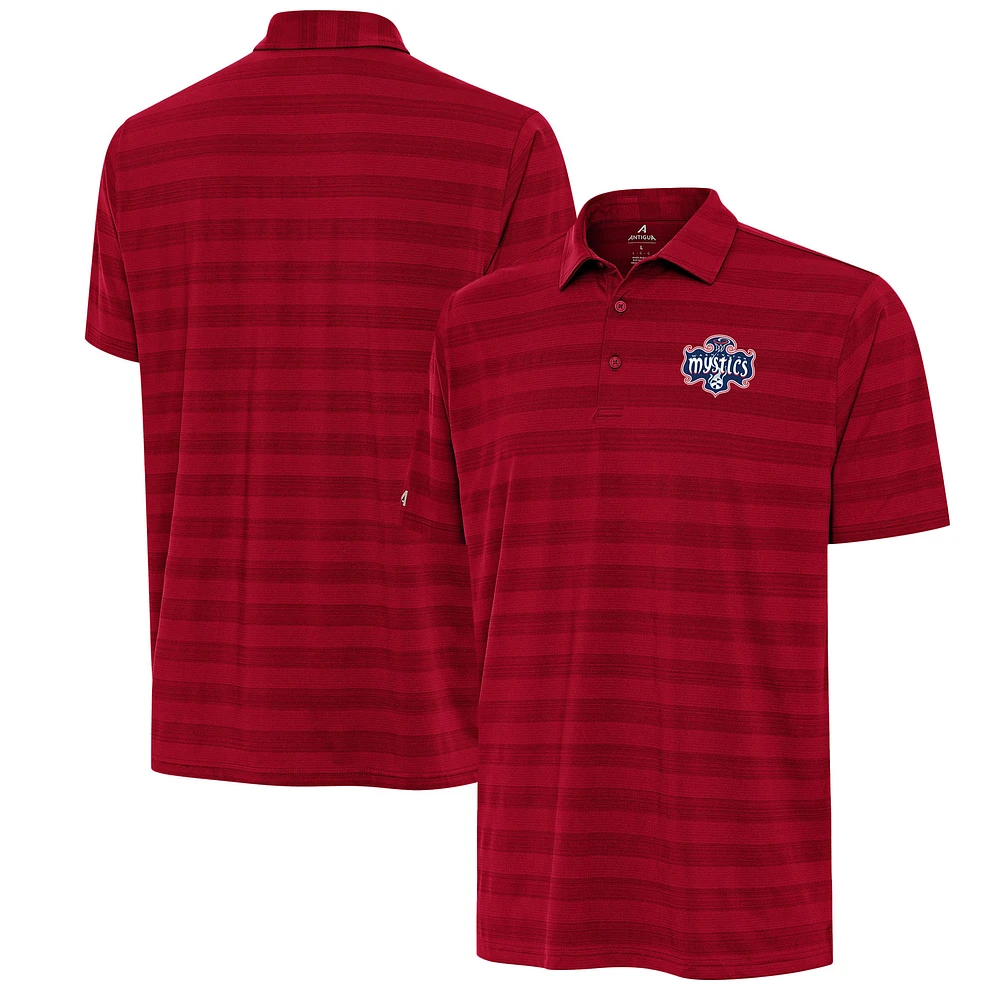 Men's Antigua Red Washington Mystics Tunnel Polo