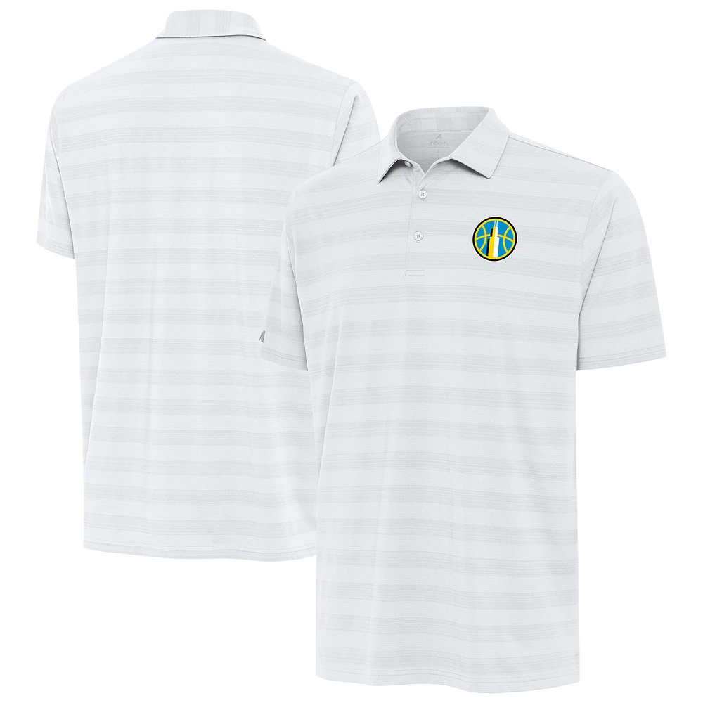 Men's Antigua White Chicago Sky Tunnel Polo
