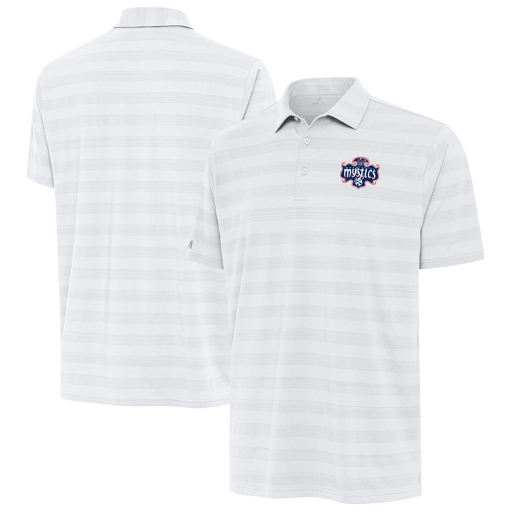 Men's Antigua White Washington Mystics Tunnel Polo