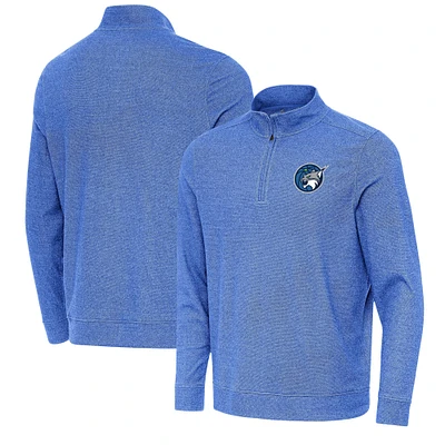 Men's Antigua Heather Blue Minnesota Lynx Subtle Quarter-Zip Top
