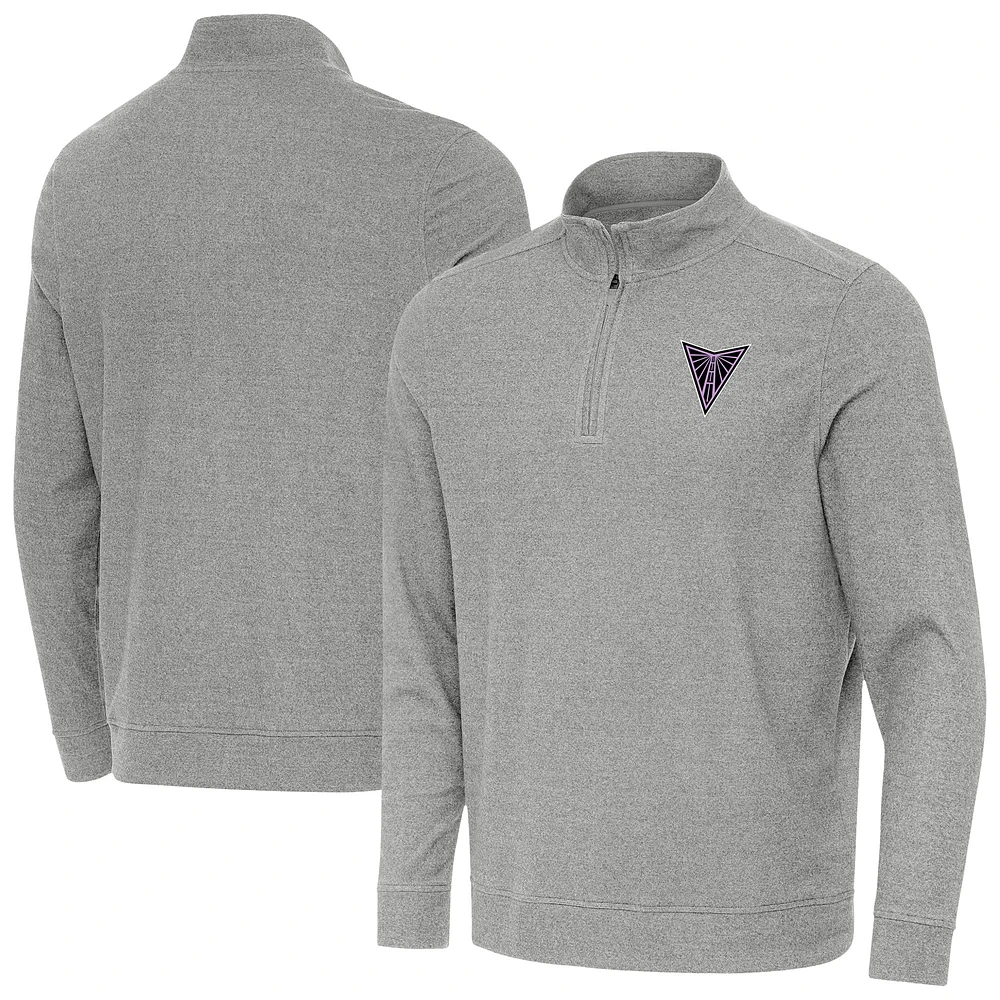 Men's Antigua Heather Gray Golden State Valkyries Subtle Quarter-Zip Top