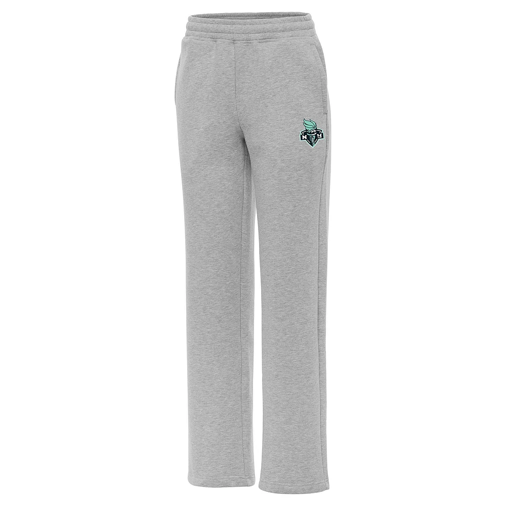 Women's Antigua Heather Gray New York Liberty Victory Sweatpants