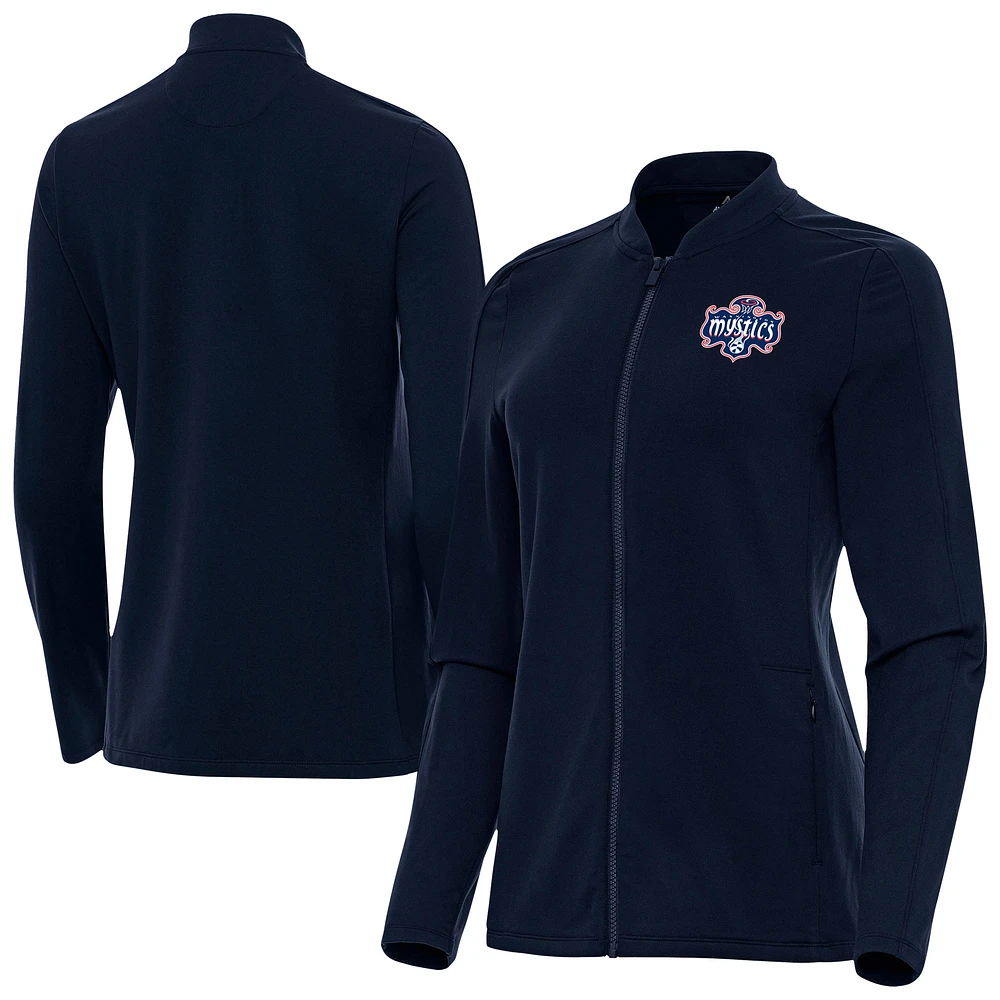 Women's Antigua Navy Washington Mystics Continual Full-Zip Jacket