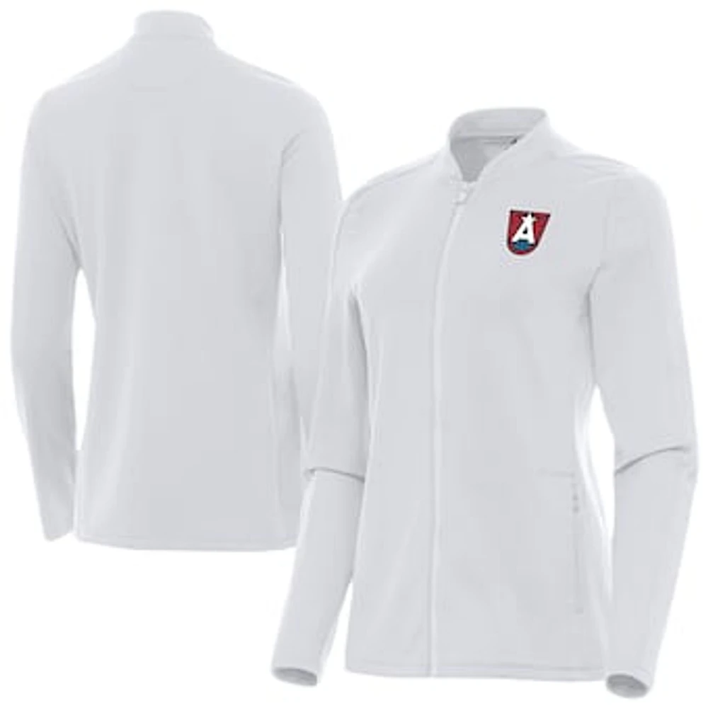 Women's Antigua White Atlanta Dream Continual Full-Zip Jacket