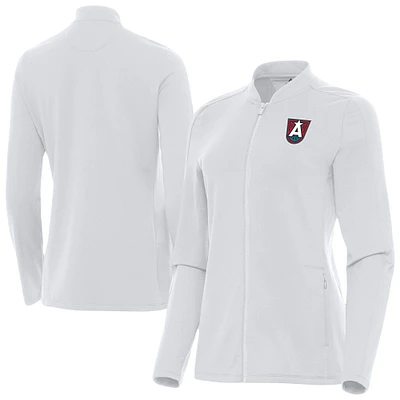 Women's Antigua White Atlanta Dream Continual Full-Zip Jacket