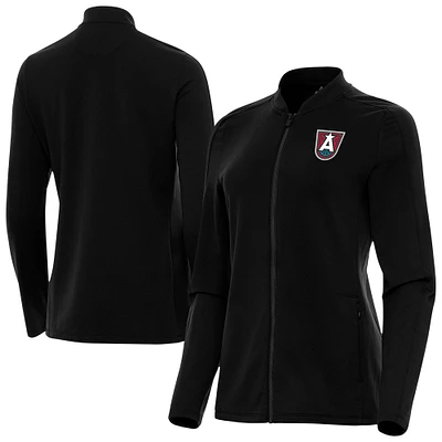 Women's Antigua Black Atlanta Dream Continual Full-Zip Jacket