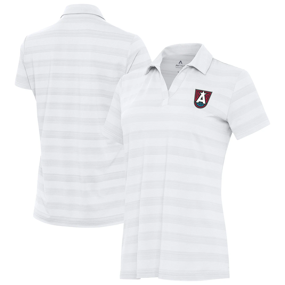Women's Antigua White Atlanta Dream Tunnel Polo