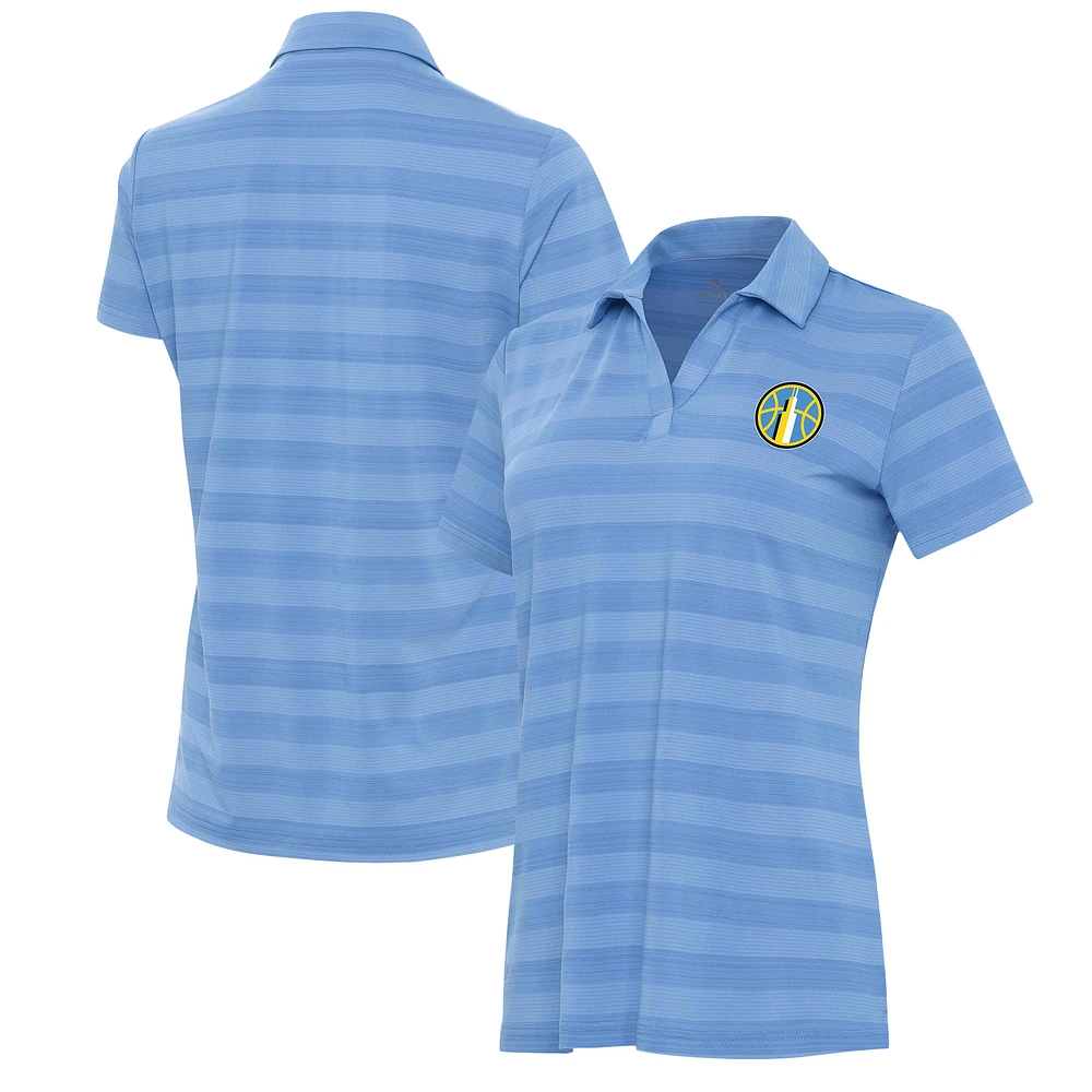 Women's Antigua Powder Blue Chicago Sky Tunnel Polo