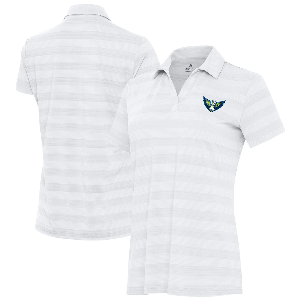 Women's Antigua White Dallas Wings Tunnel Polo