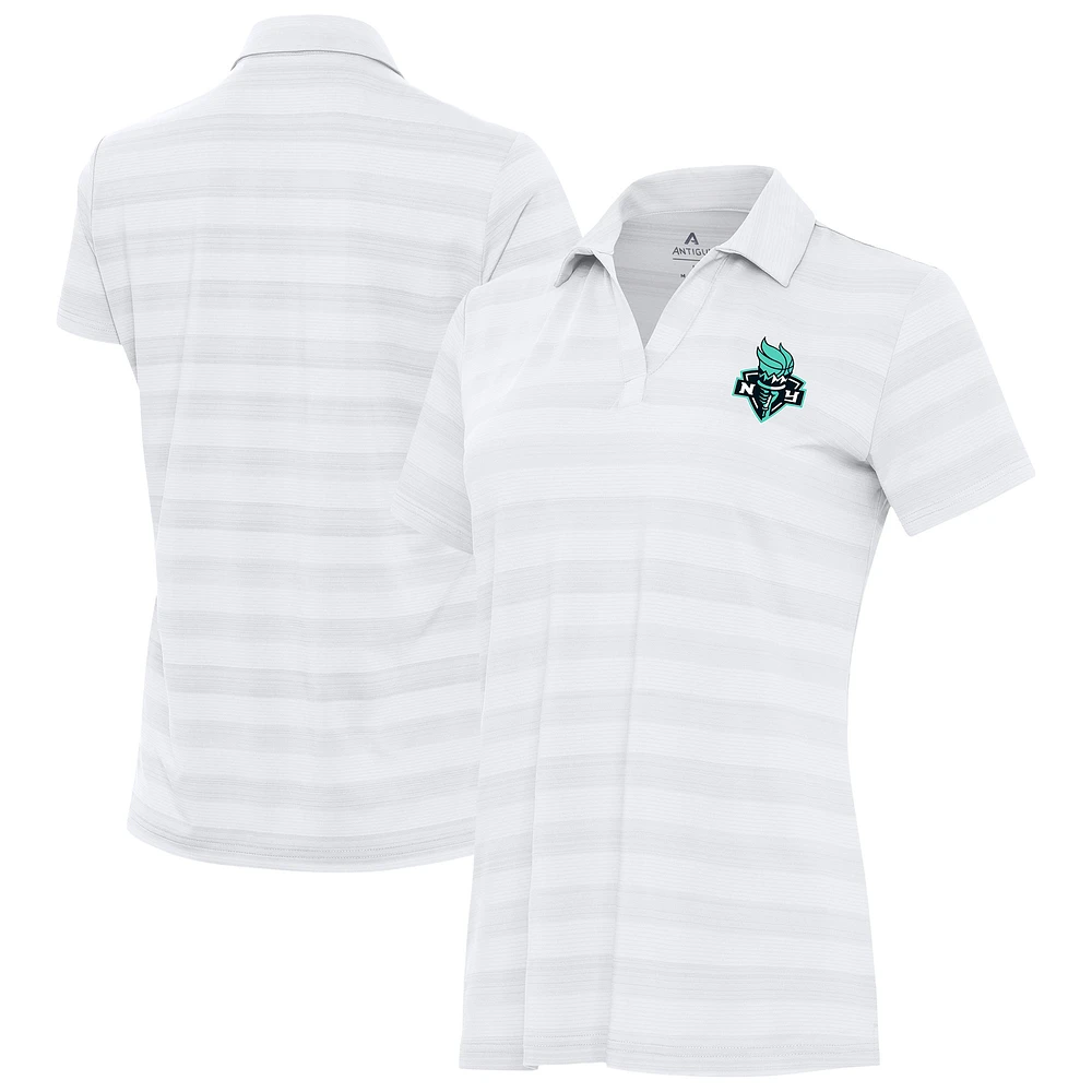 Women's Antigua White New York Liberty Tunnel Polo