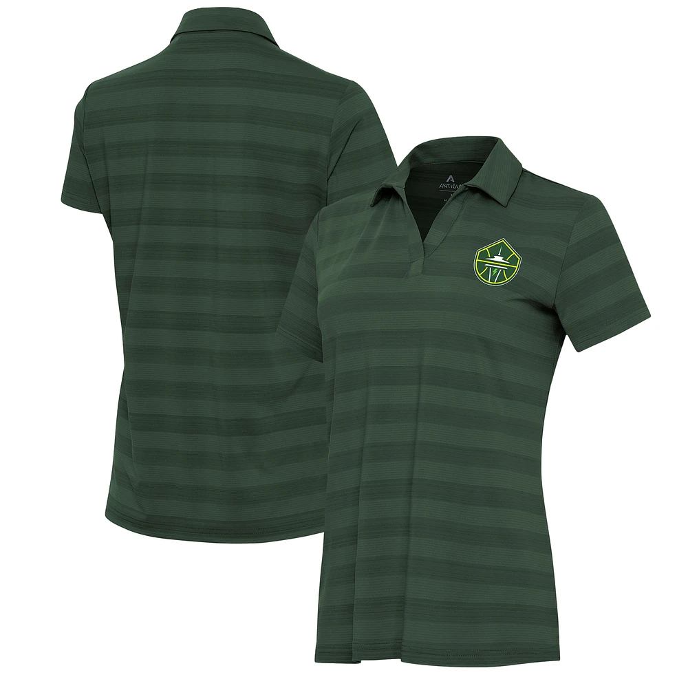 Women's Antigua Hunter Green Seattle Storm Tunnel Polo