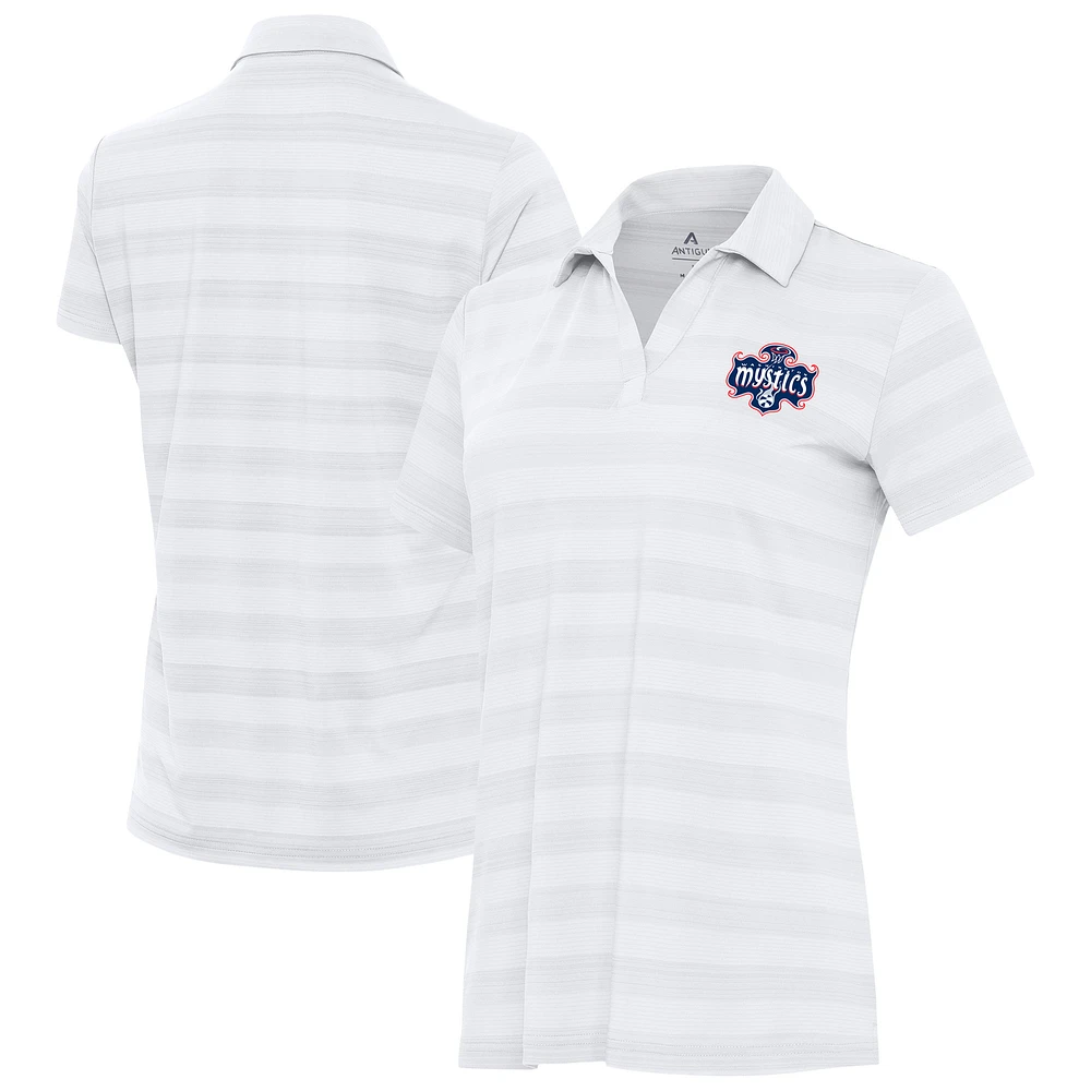 Women's Antigua White Washington Mystics Tunnel Polo