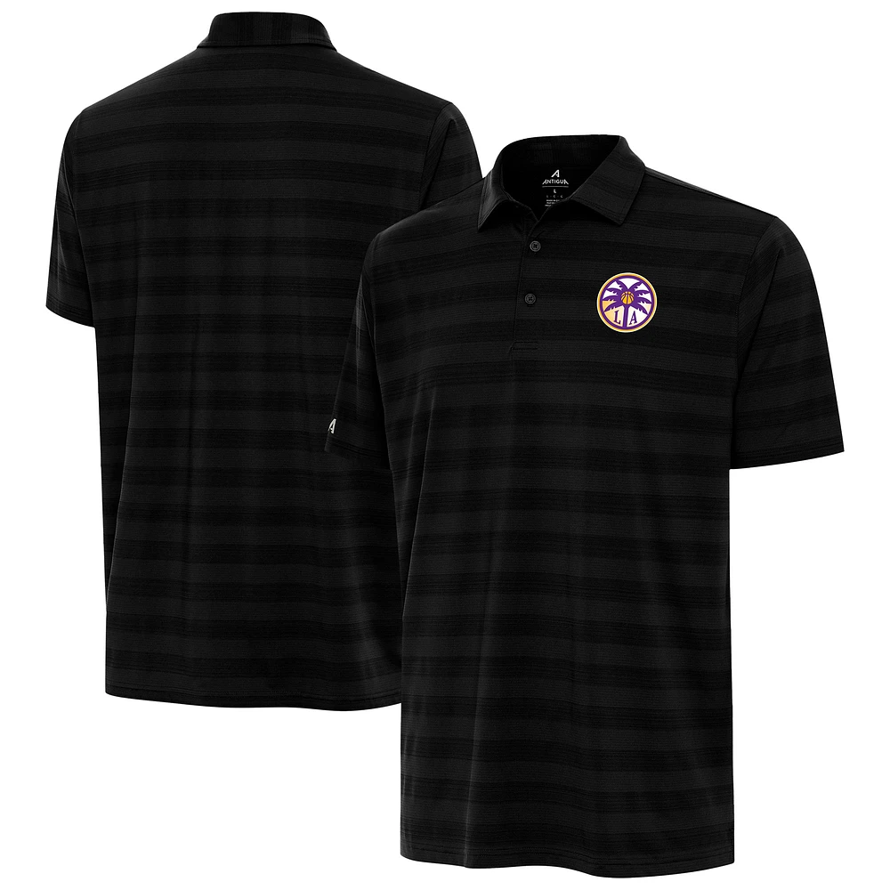 Men's Antigua Black Los Angeles Sparks Big & Tall Tunnel Polo