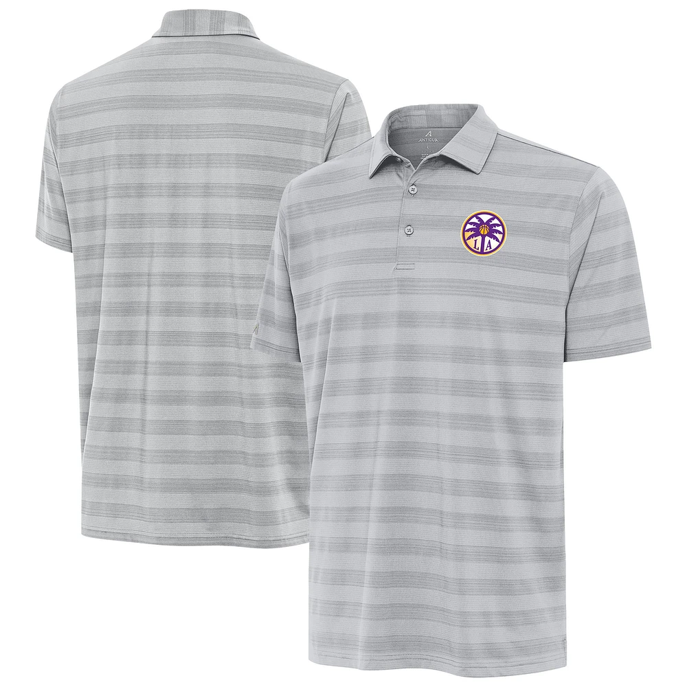 Men's Antigua Gray Los Angeles Sparks Big & Tall Tunnel Polo