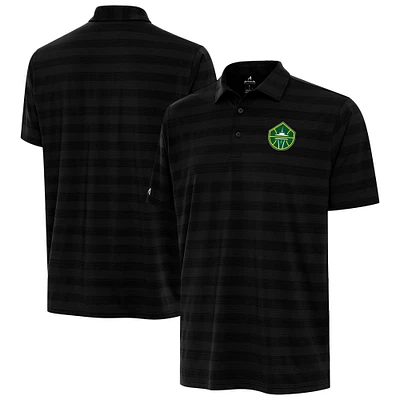 Men's Antigua Black Seattle Storm Big & Tall Tunnel Polo
