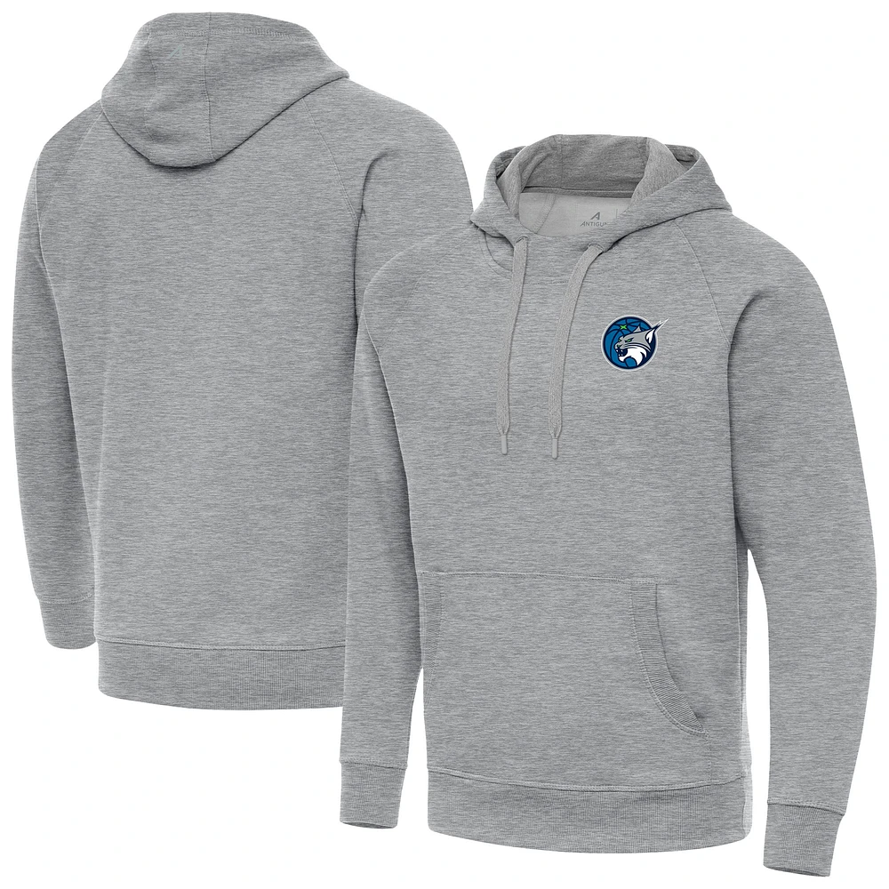 Men's Antigua Heather Gray Minnesota Lynx Big & Tall Victory Raglan Pullover Hoodie