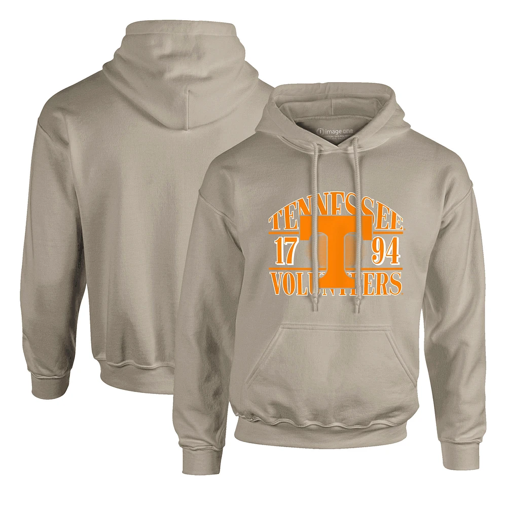 Men's Tan Tennessee Volunteers Upper Arch Letters Pullover Hoodie
