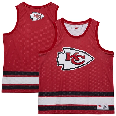 Men's Mitchell & Ness Red Kansas City Chiefs Jersey Logo Tank Top
