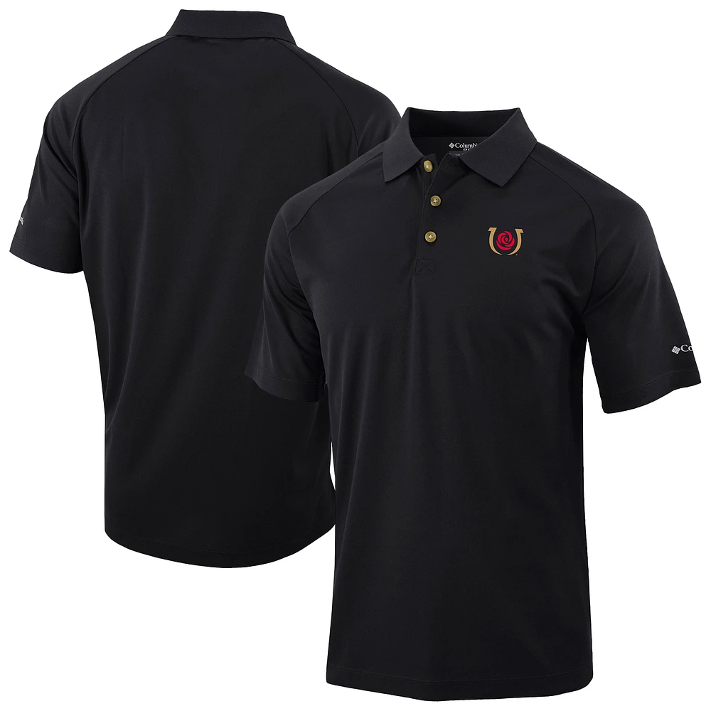 Men's Columbia Black Kentucky Derby Drive II Polo
