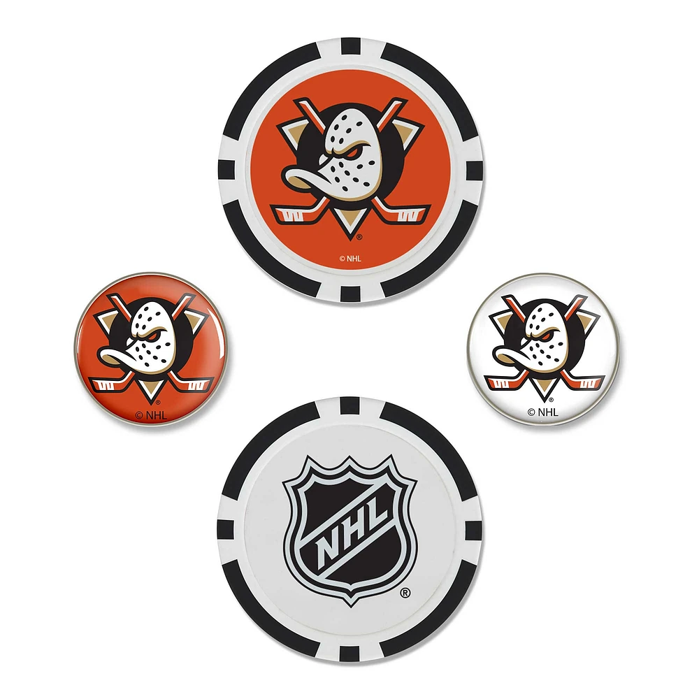 WinCraft Anaheim Ducks 4-Pack Ball Marker Set