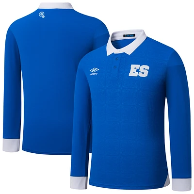 Men's Umbro Blue El Salvador National Team 2025 Home Replica Long Sleeve Jersey