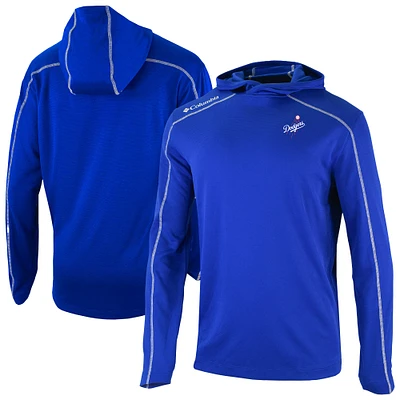 Men's Columbia Royal Los Angeles Dodgers Omni-Wick Shotgun Pullover Hoodie