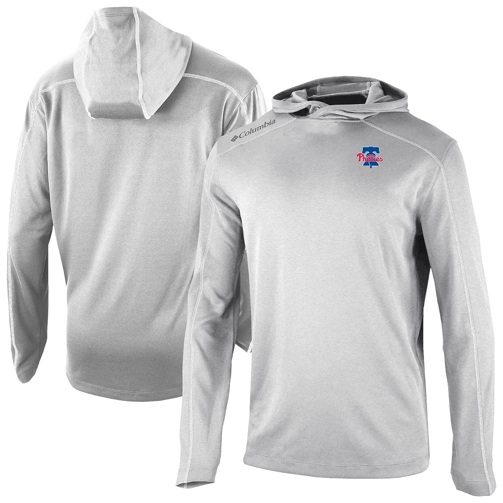 Men's Columbia Philadelphia Phillies Omni-Wick Shotgun Pullover Hoodie