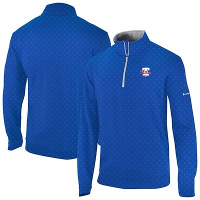 Men's Columbia Royal Philadelphia Phillies Wickham Hills Omni-Wick Quarter-Zip Jacket