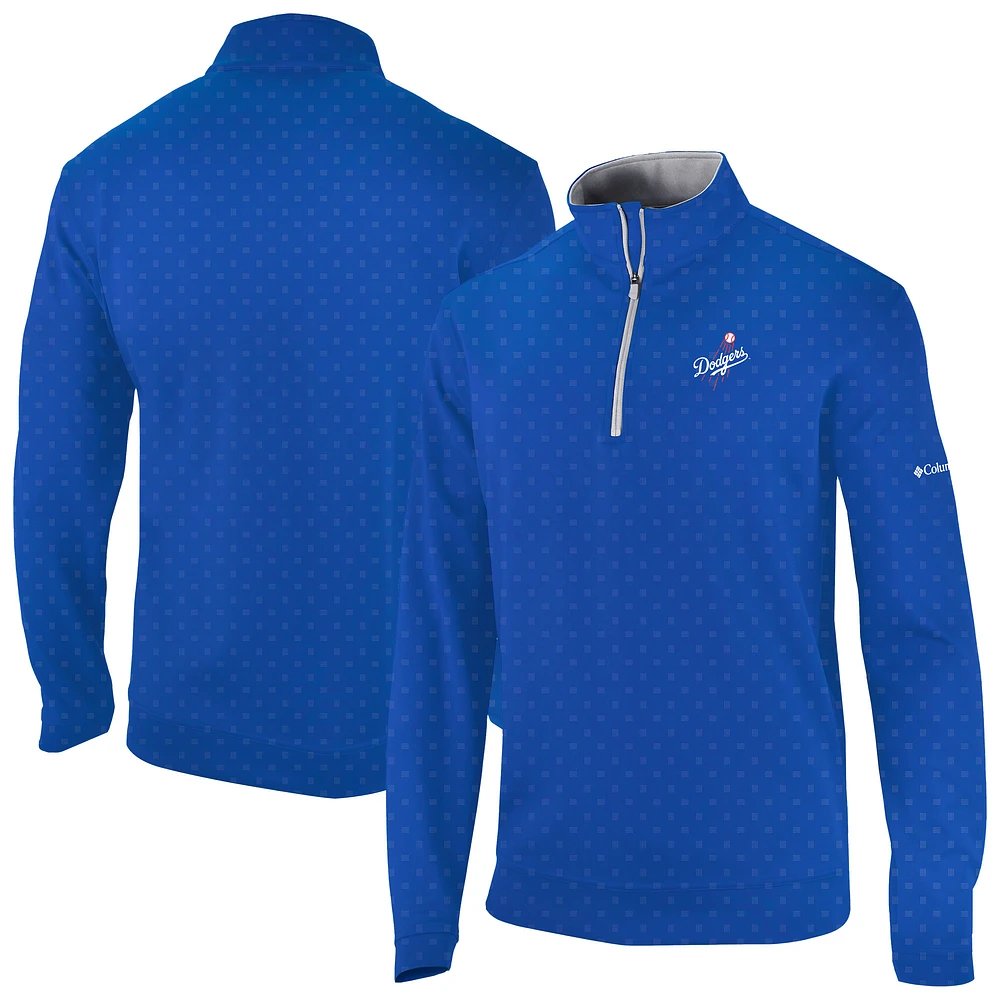 Men's Columbia Royal Los Angeles Dodgers Wickham Hills Omni-Wick Quarter-Zip Jacket