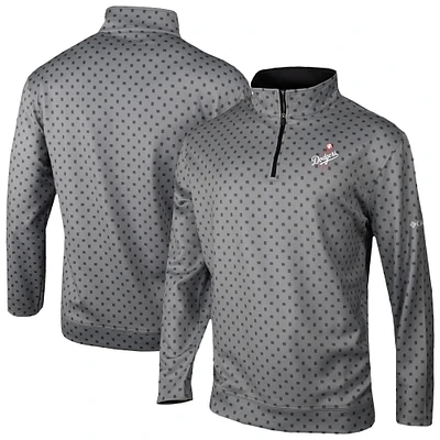 Men's Columbia Gray Los Angeles Dodgers Wickham Hills Omni-Wick Quarter-Zip Jacket