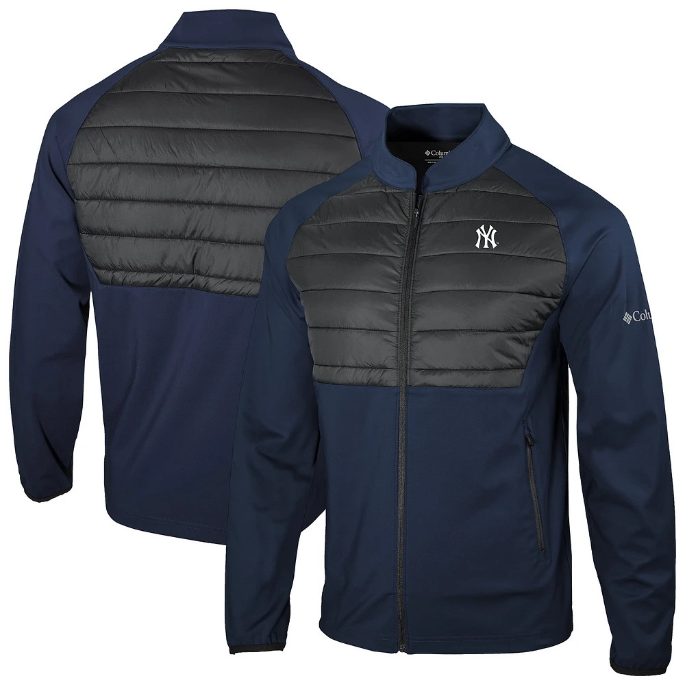 Men's Columbia Navy New York Yankees Omni-Wick The Element Full-Zip Jacket