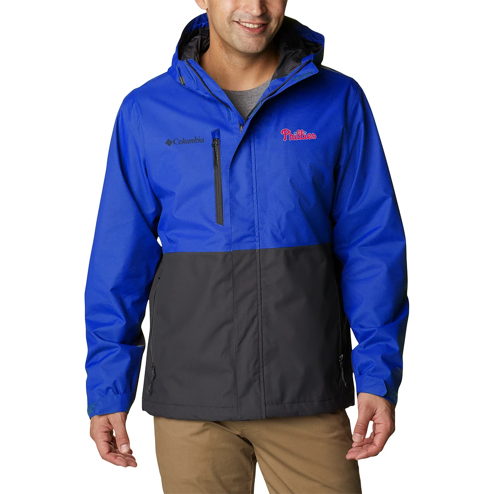 Men's Columbia Blue Philadelphia Phillies Hikebound Omni-Tech Full-Zip Rain Jacket