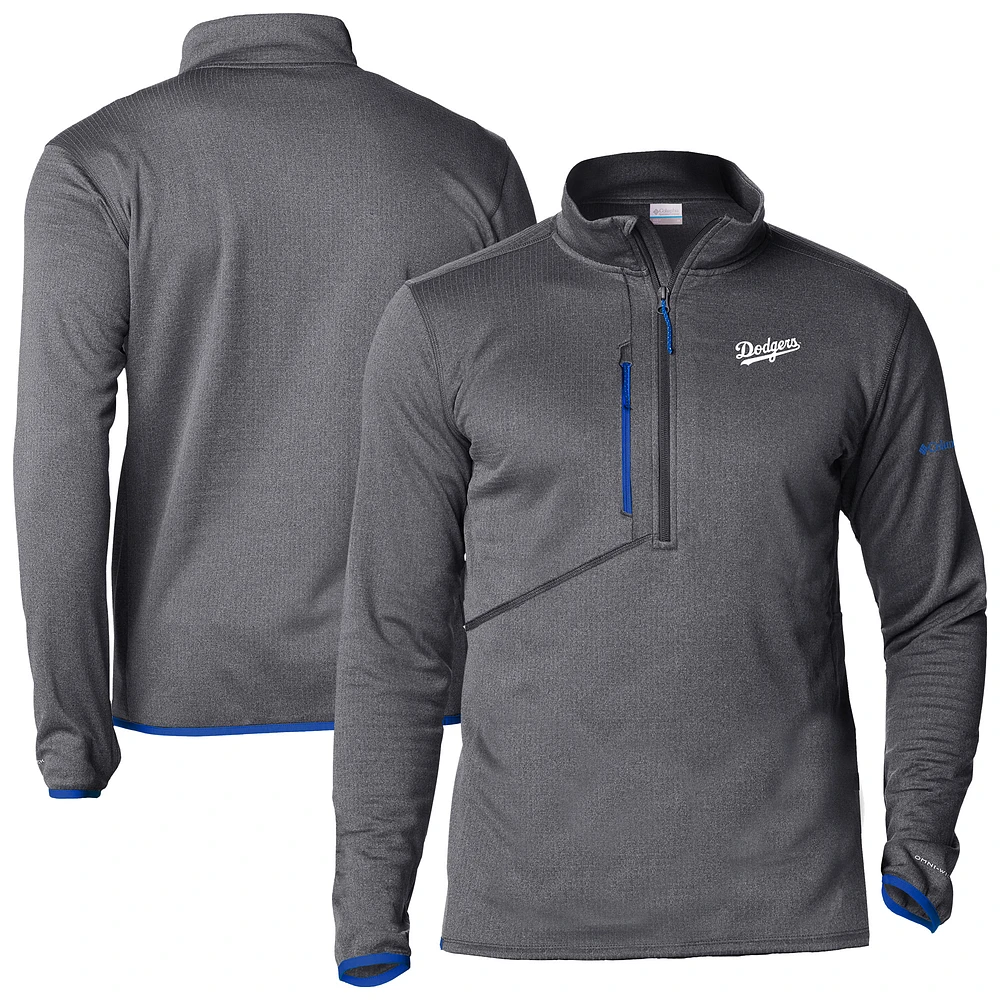 Men's Columbia Royal Los Angeles Dodgers Park View Omni-Wick Half-Zip Top