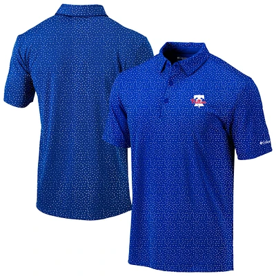 Men's Columbia Royal Philadelphia Phillies Omni-Wick Slicer Polo