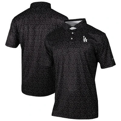 Men's Columbia Black Los Angeles Dodgers Omni-Wick Slicer Polo