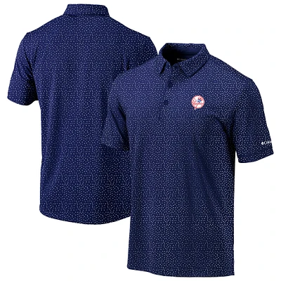 Men's Columbia Navy New York Yankees Omni-Wick Slicer Polo
