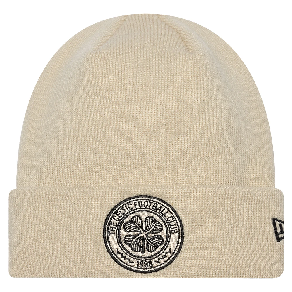 Men's New Era Light Beige Celtic Core Cuffed Knit Hat