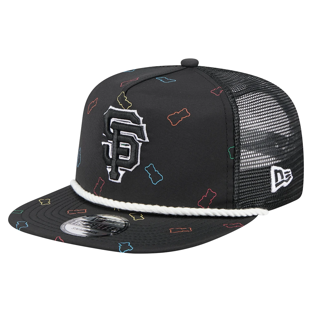 Men's New Era Black San Francisco Giants Gummy Golfer Trucker Adjustable Hat