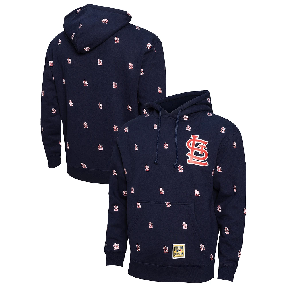 Men's Mitchell & Ness Navy St. Louis Cardinals Repeat Pullover Hoodie