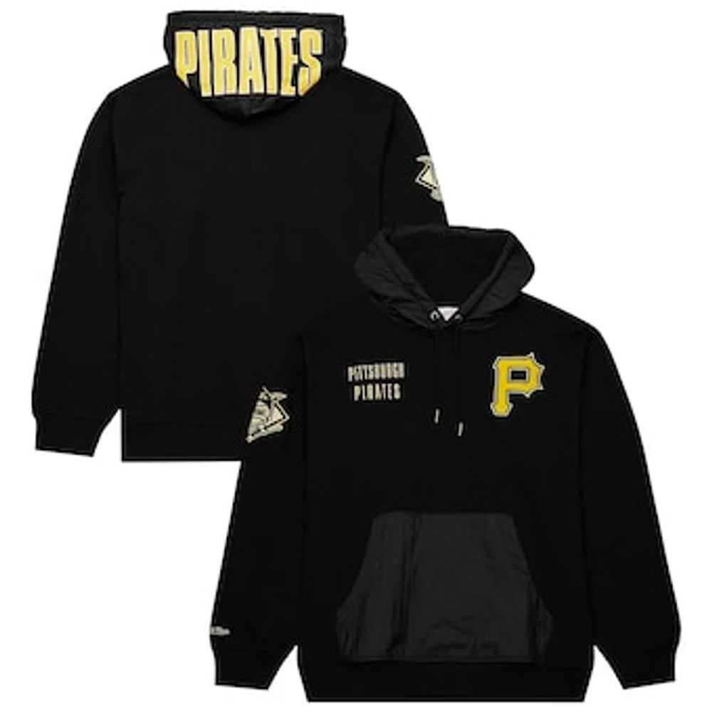 Men's Mitchell & Ness Black Pittsburgh Pirates Team OG 2.0 Current Logo Fleece Pullover Hoodie