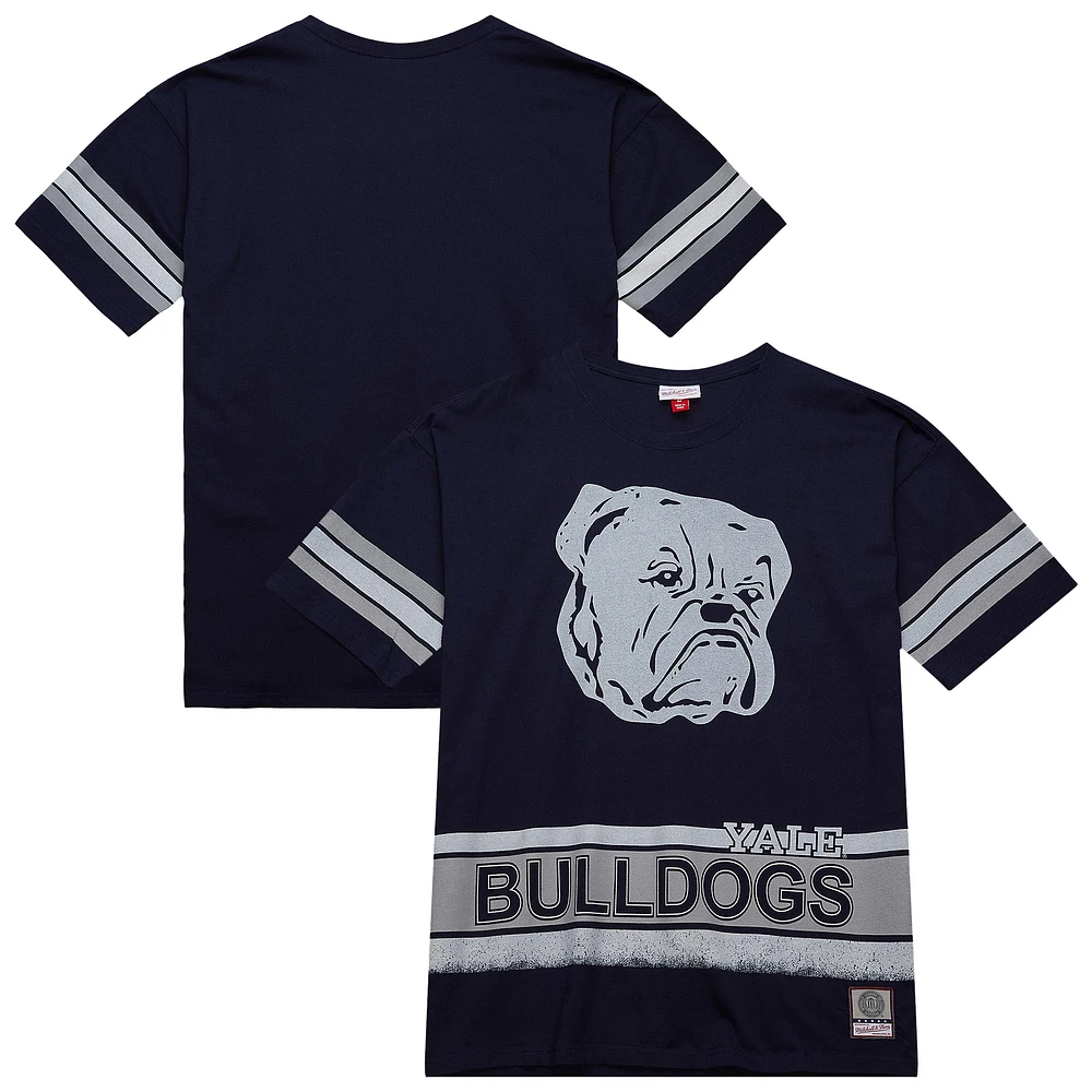 Men's Mitchell & Ness Navy Yale Bulldogs Fashion Oversized T-Shirt