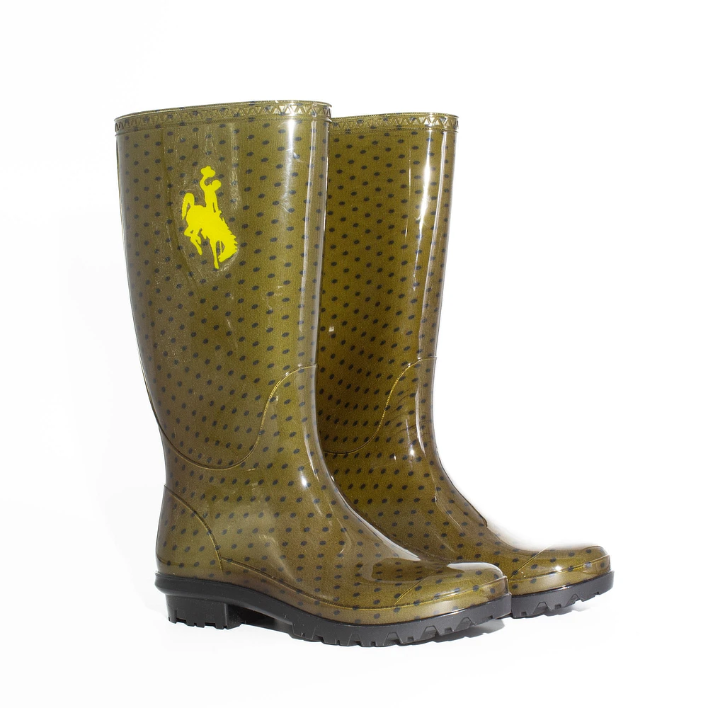 Women's Brown Wyoming Cowboys Rain Boots