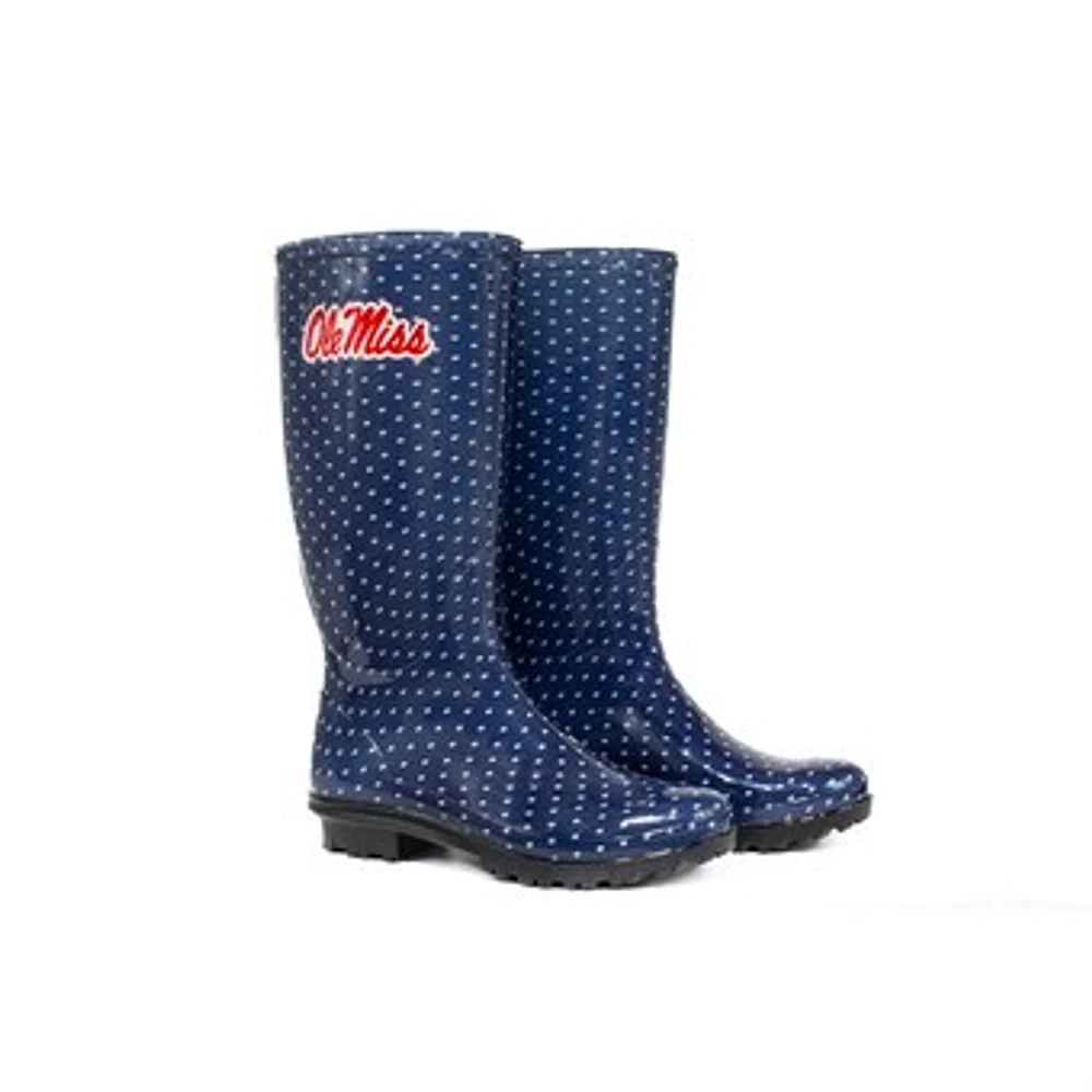 Women's Navy Ole Miss Rebels Rain Boots