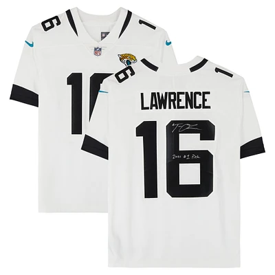 Trevor Lawrence Jacksonville Jaguars Autographed White Nike Limited Jersey with "2021 #1 Pick" Inscription