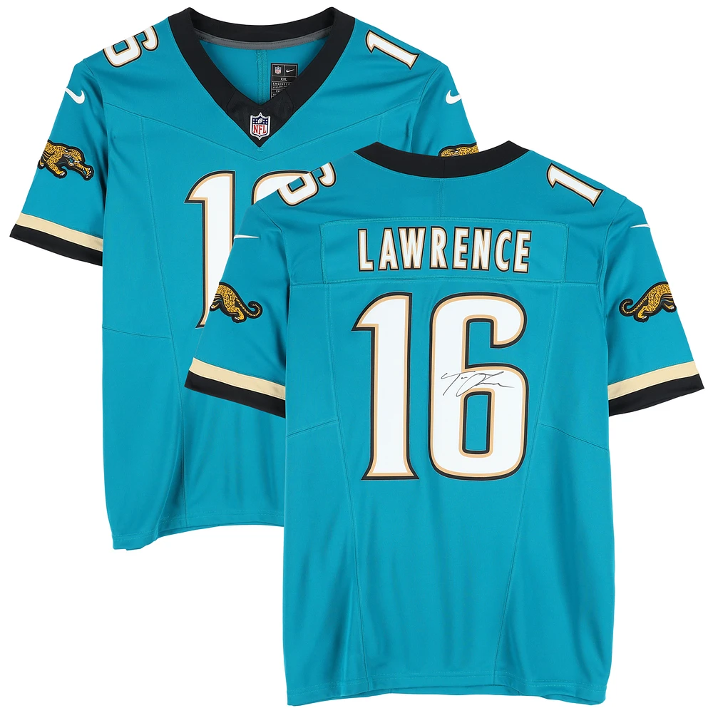 Trevor Lawrence Jacksonville Jaguars Autographed Teal Throwback Limited Jersey
