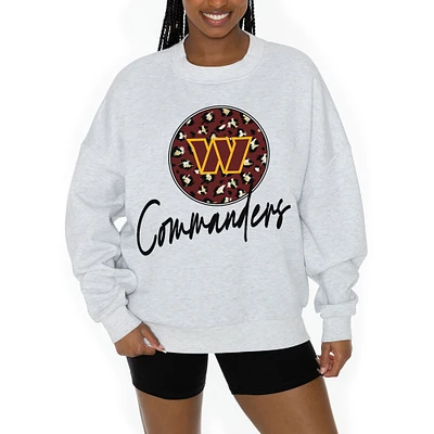 Unisex Gameday Couture Ash Washington Commanders Going Wild Premium Fleece Pullover Sweatshirt