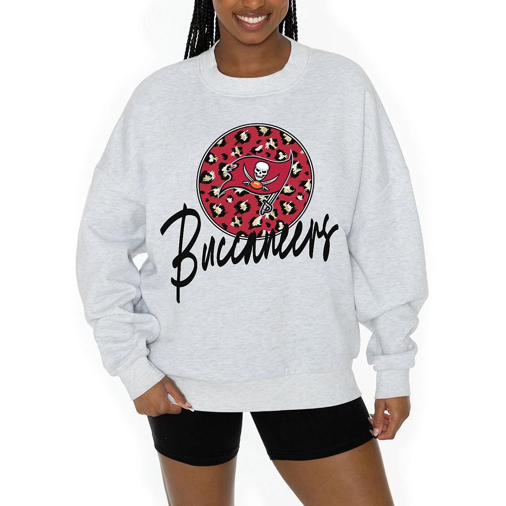 Unisex Gameday Couture Ash Tampa Bay Buccaneers Going Wild Premium Fleece Pullover Sweatshirt