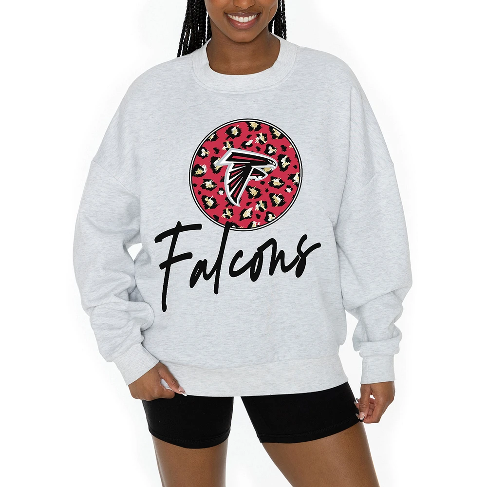 Unisex Gameday Couture Ash Atlanta Falcons Going Wild Premium Fleece Pullover Sweatshirt
